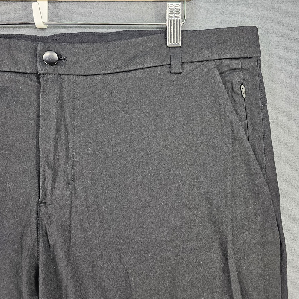 Lululemon Commission Pants Mens 38x34 Black Classic Stretch Chino Golf M5440S - Picture 2 of 12